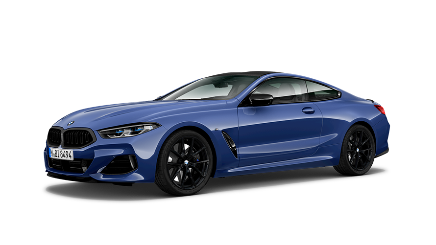  BMW 8 Серии Coupé (G15) вид сбоку с поворотом в три четверти