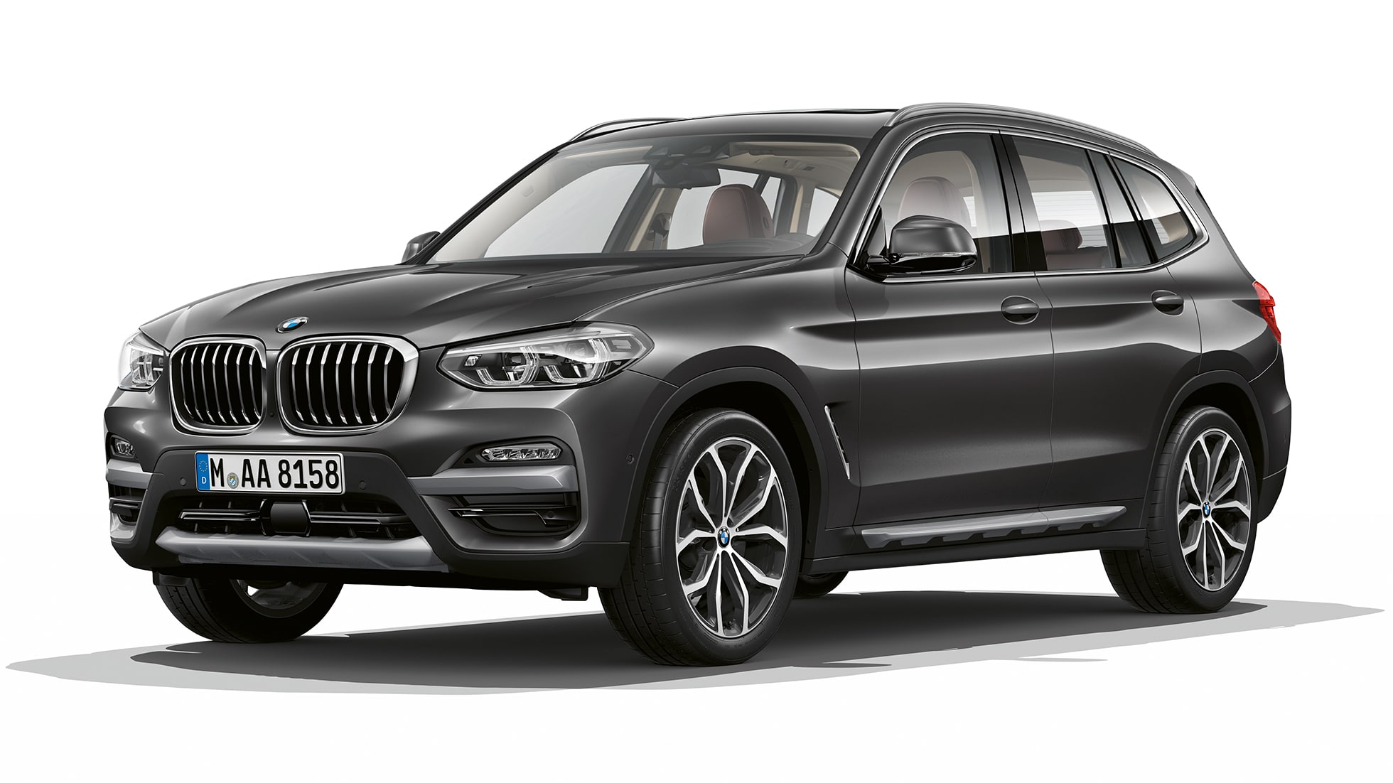 BMW X3 M40i, модель xLine, снимок спереди с поворотом в три четверти